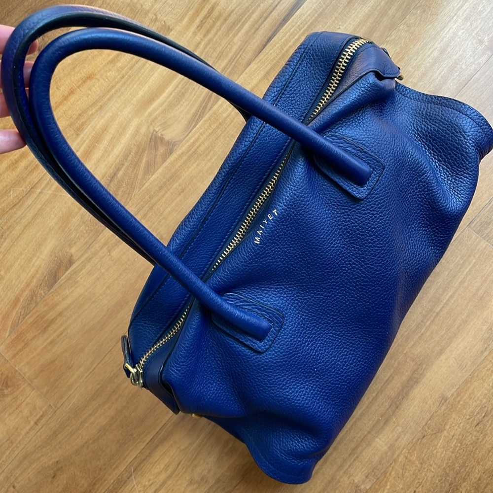 Blue Maiyet Small Satchel travel bag with crossbody strap - Picture 12 of 16